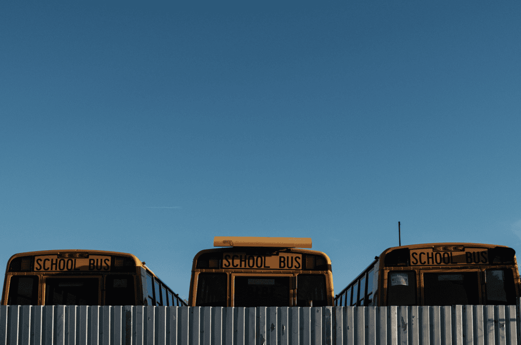 3 school buses